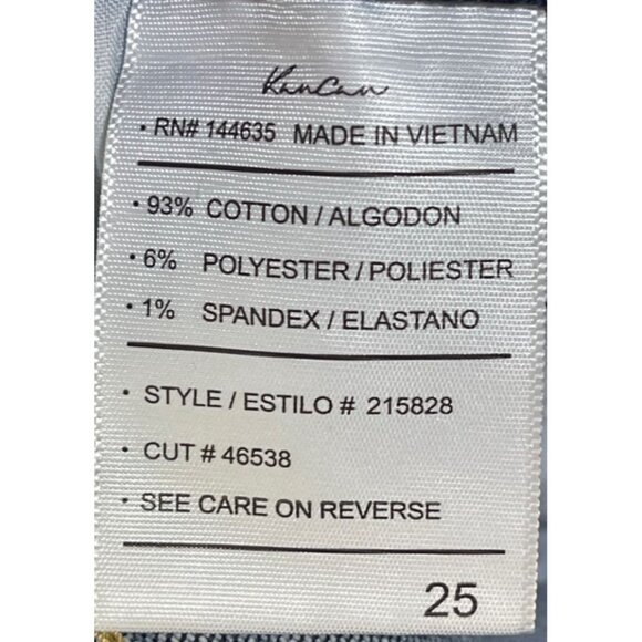 KanCan Womens Denim High Rise Bermuda Shorts Size 25 waist Distressed Frayed Hem - Picture 4 of 7